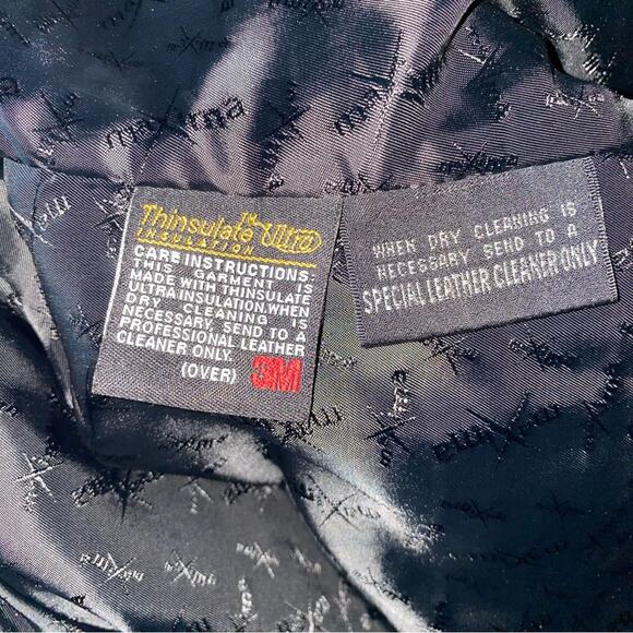 Wilson Leather Maxima Thinsulate Ultra Insulation Leather Jacket Large Black - Picture 8 of 11